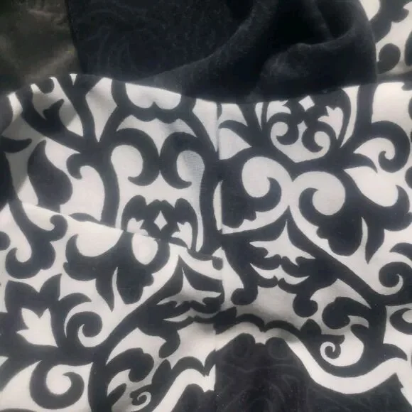 Laundry By Shelli Segal Dress Women's Size 6 Black White Short Sleeve Floral - Picture 15 of 15